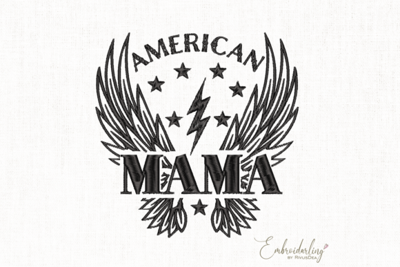 American Mama Embroidery Design Review for Boutique Apparel