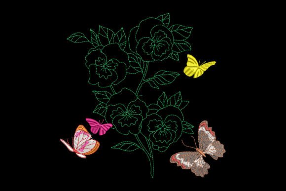 Butterfly Dance over Roses Embroidery Review for Boutique Sweatshirts