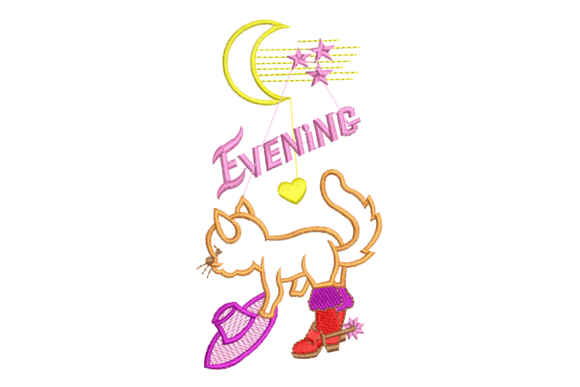Cat and Moon Embroidery Design Review: A Timeless Charm for Personalized Gifts