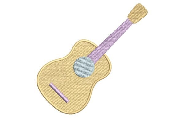 Colorful Acoustic Guitar Embroidery Design Review for Craft Fairs