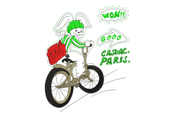 Cute Bunny Riding Bicycle Embroidery Review for Sellers