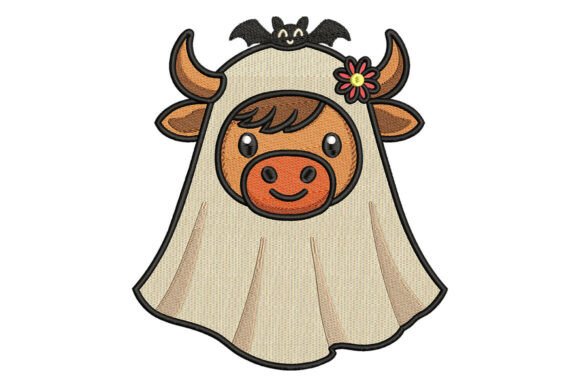 Cute Cow Halloween Embroidery Review for Craft Fairs