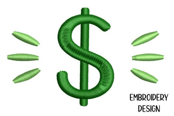 Dollar Symbol 3 Sizes Embroidery for Small Business Merch