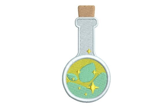 Enchanting Stay Young Forever Potion Bottle Embroidery Design