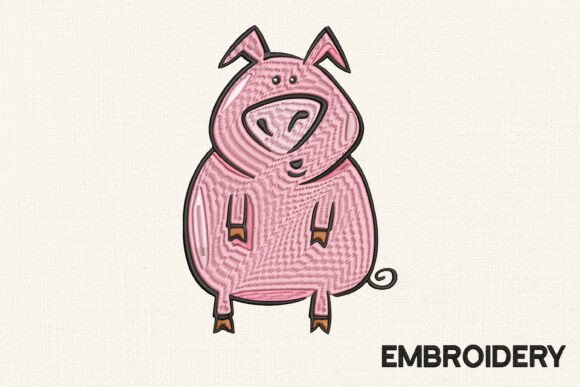 Funny Pig Embroidery Design Review for Boutique Sweatshirts