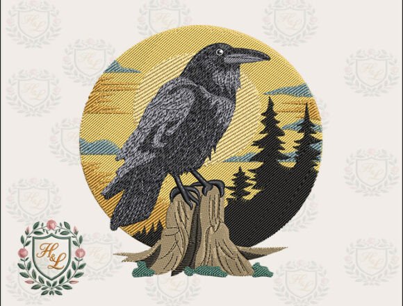Nature Forest Raven Embroidery Files: A Seller’s Perspective
