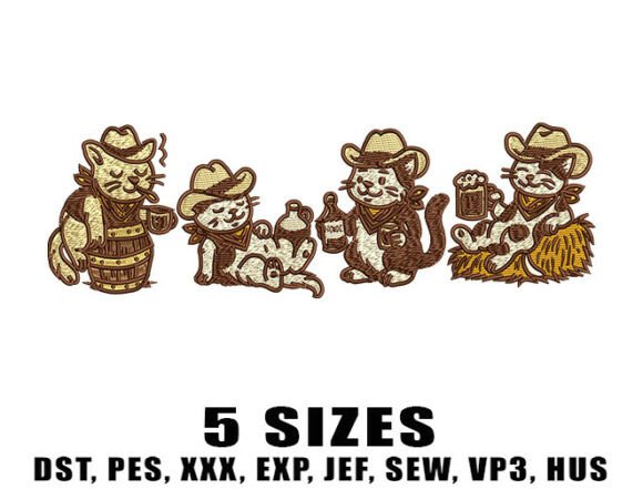 Retro Cowboy Cat Embroidery Design Review for Seasonal Use