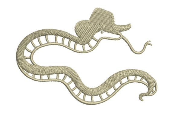 Stylized Western Snake with Cowboy Hat Embroidery Design Review