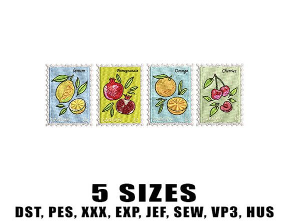 Summer Fruit Embroidery Designs: A Versatile Stamp Set for Creative Projects