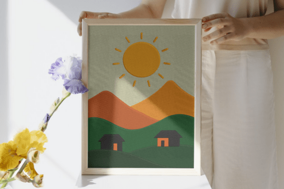 Sun Over Village Embroidery Design Review for Personalized Gift Creations