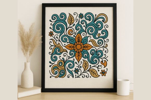 Surreal Mandala Needlework Embroidery for Seasonal Appeal